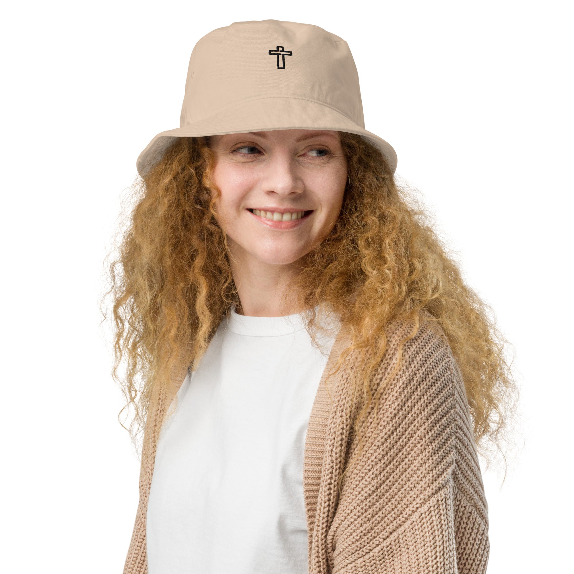 Organic bucket hat New Testament Cross