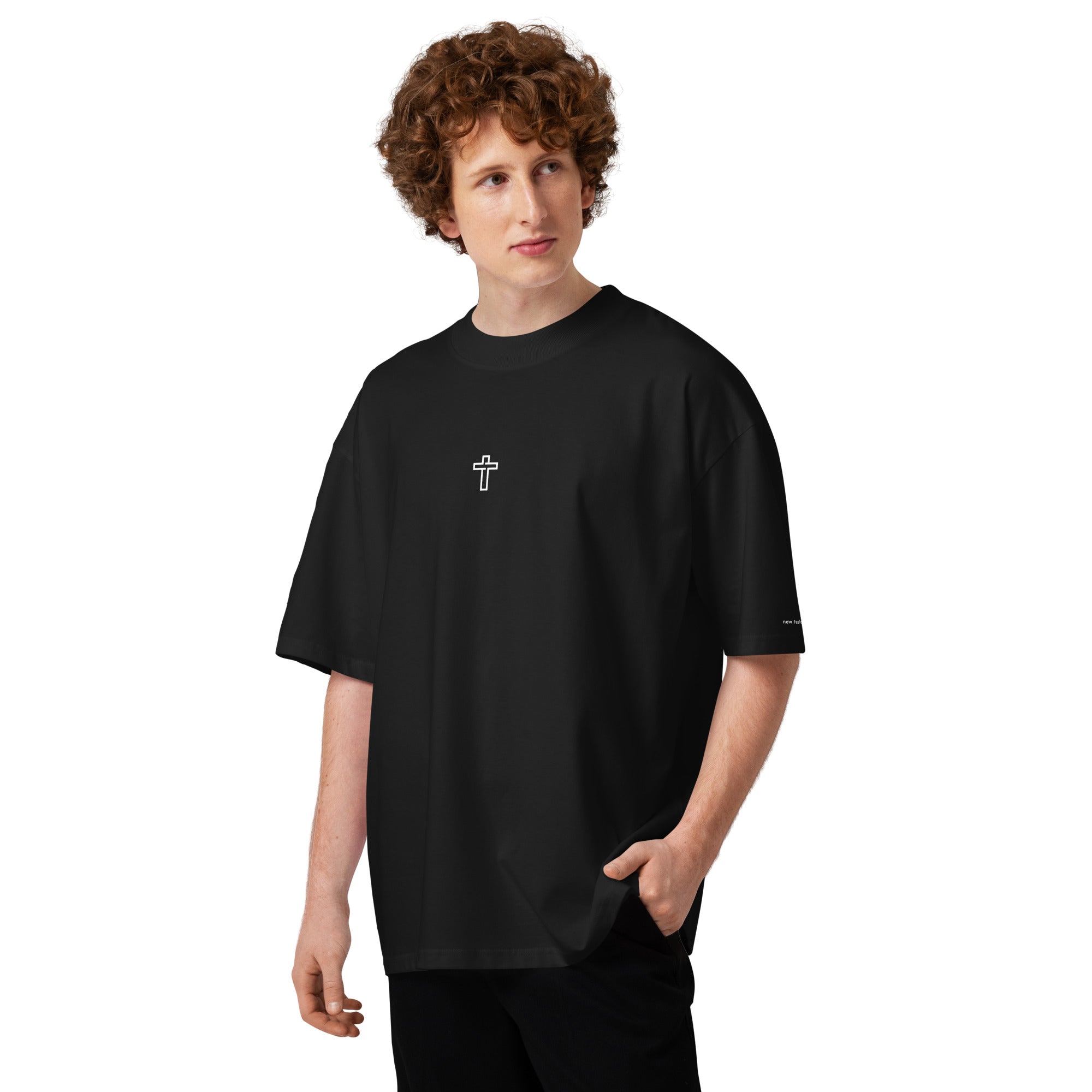 Christian Oversized T-shirt New Testament Cross – Sheep of The